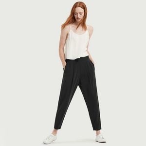Kit and Ace Stretch Silk Trouser Pants Size 4 Black
